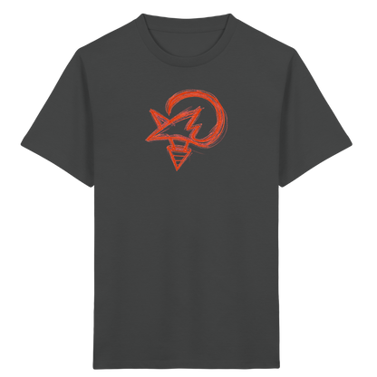 Orange Fuchsform mit Schultüte - Kinder Bio T-Shirt