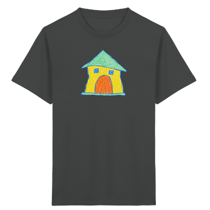 Gelbes Torhaus mit Mintdach - Kinder Bio T-Shirt