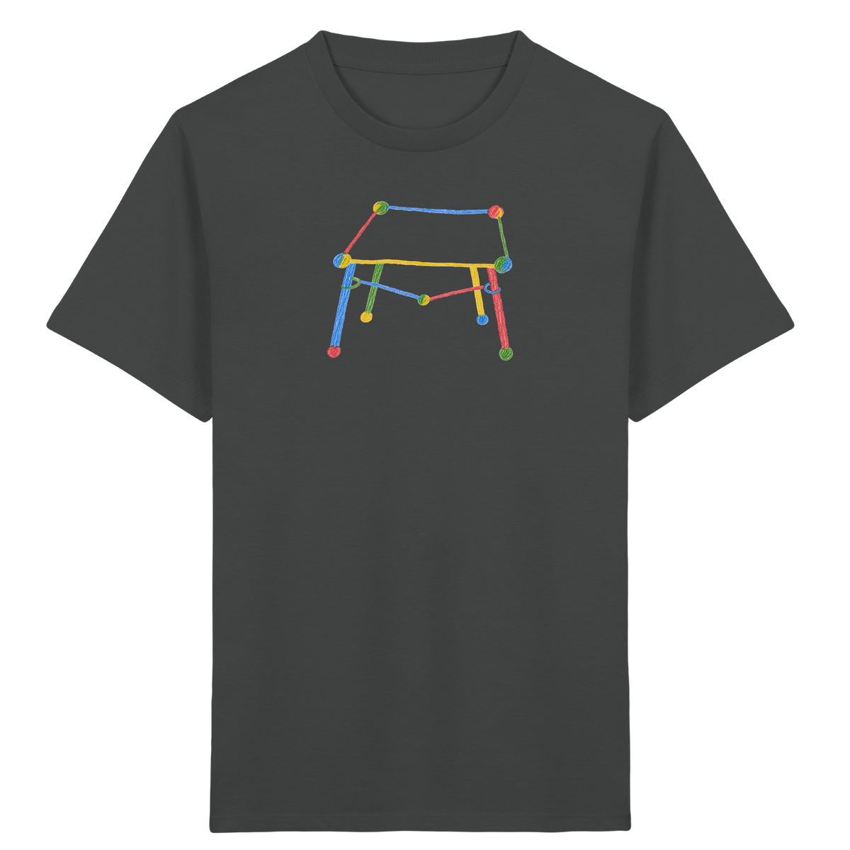 Bunter Kritzel Tisch - Kinder Bio T-Shirt