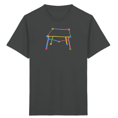 Bunter Kritzel Tisch - Kinder Bio T-Shirt