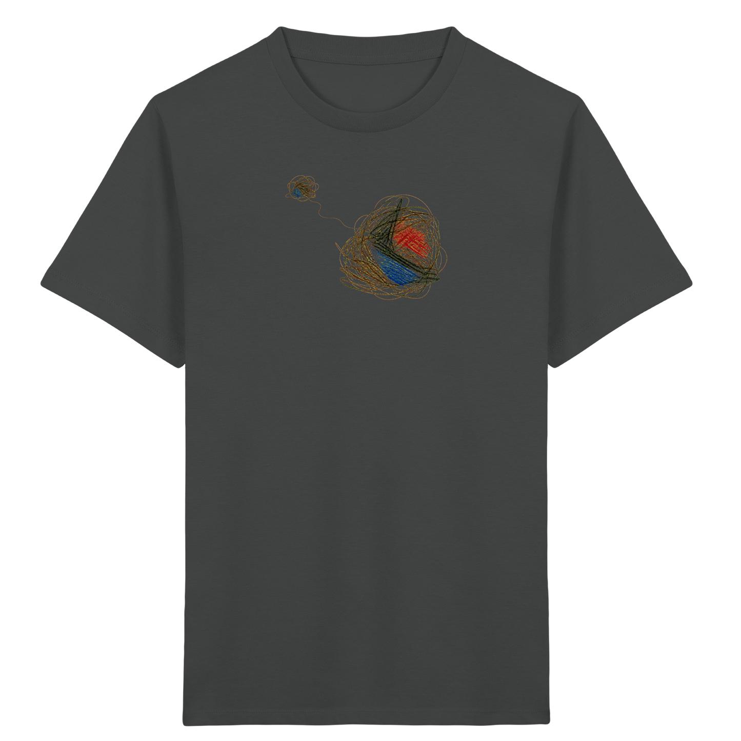 Abstraktes T-Shirt mit kunterbunten Knäueln - Kinder Bio T-Shirt