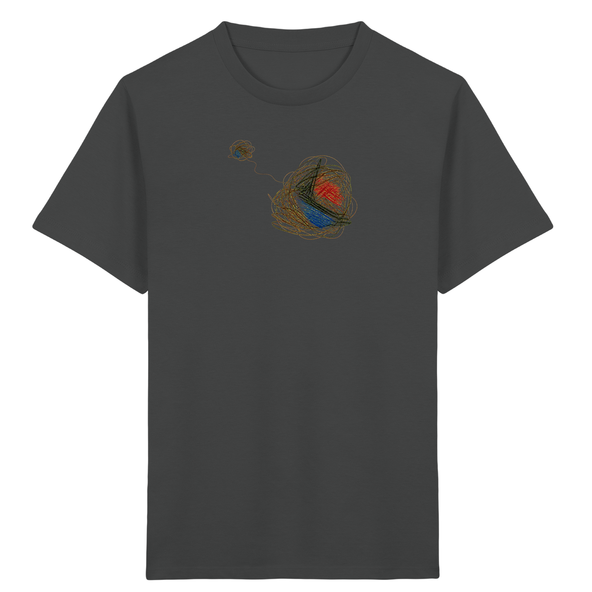 Abstraktes T-Shirt mit kunterbunten Knäueln - Kinder Bio T-Shirt