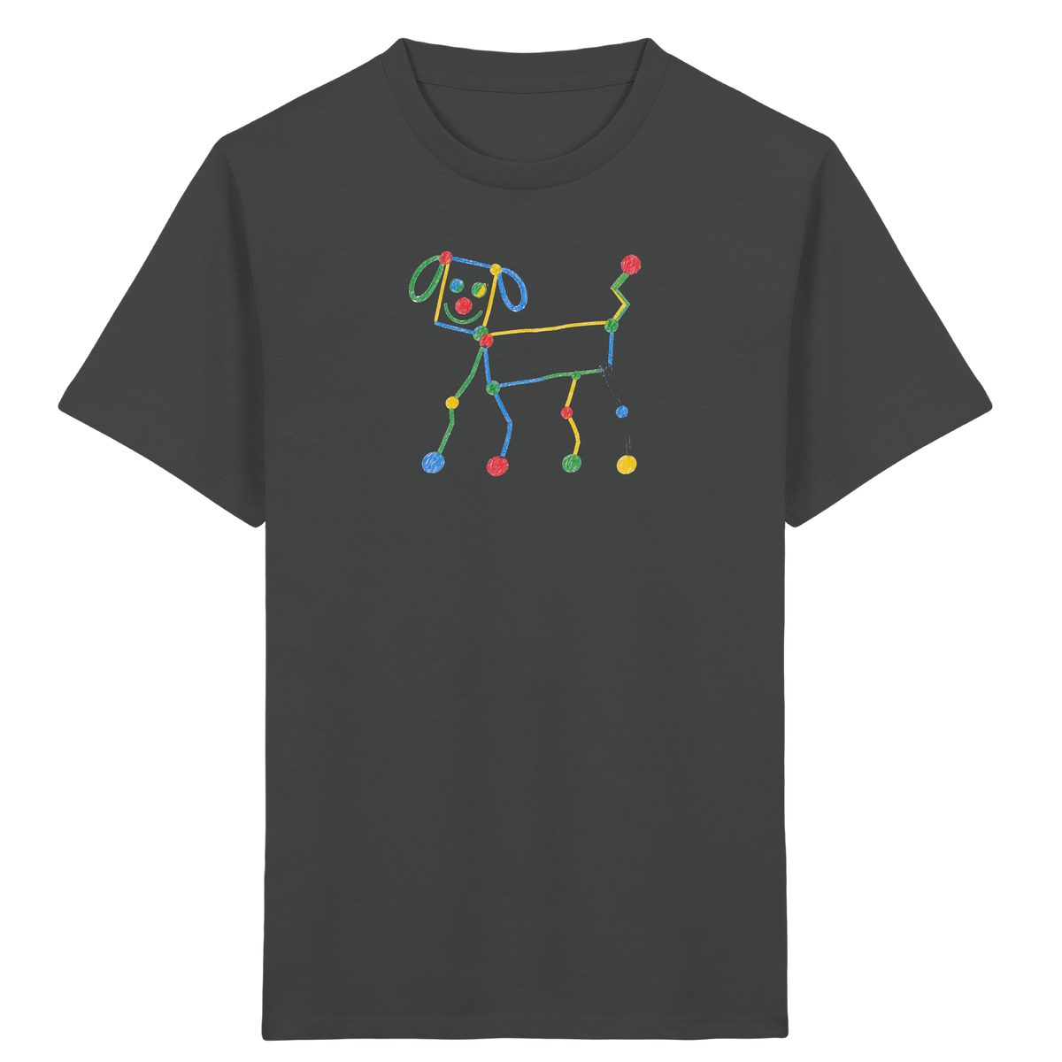 Bunter Farbpunkt Hund - Kinder Bio T-Shirt