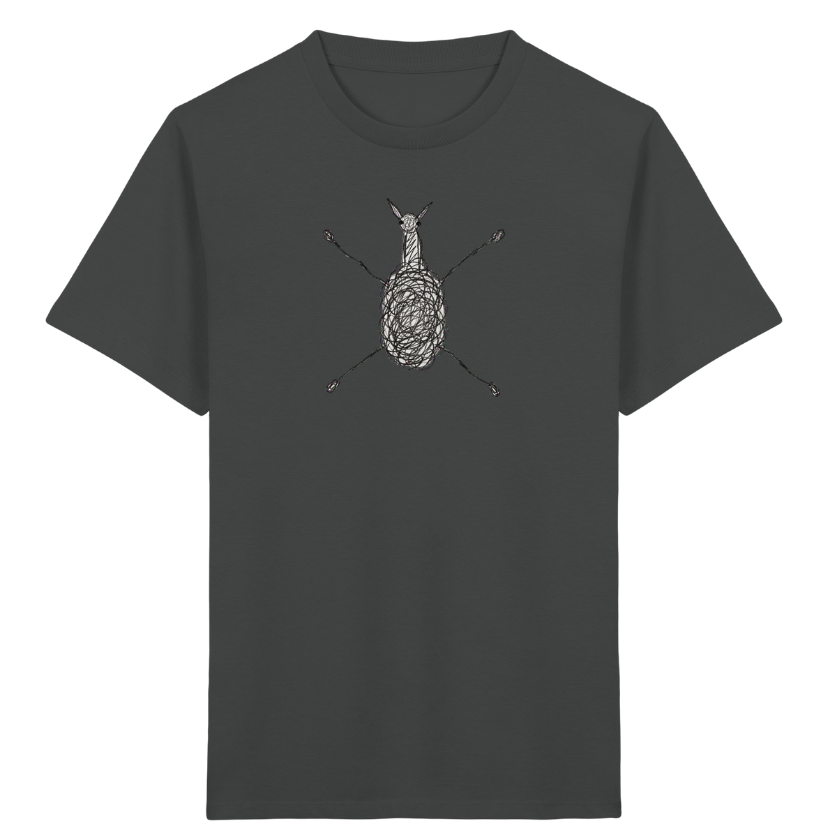 Alpaka von oben - Kinder Bio T-Shirt