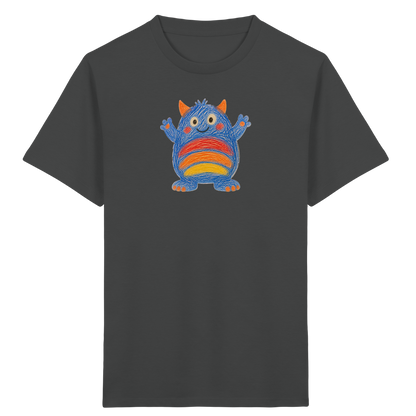 Regenbogenbauch Monster T-Shirt - Kinder Bio T-Shirt