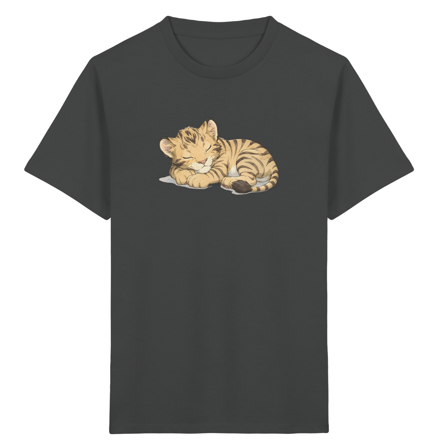Schlafendes Tigerjunges: Kuscheliges Aquarell T-Shirt