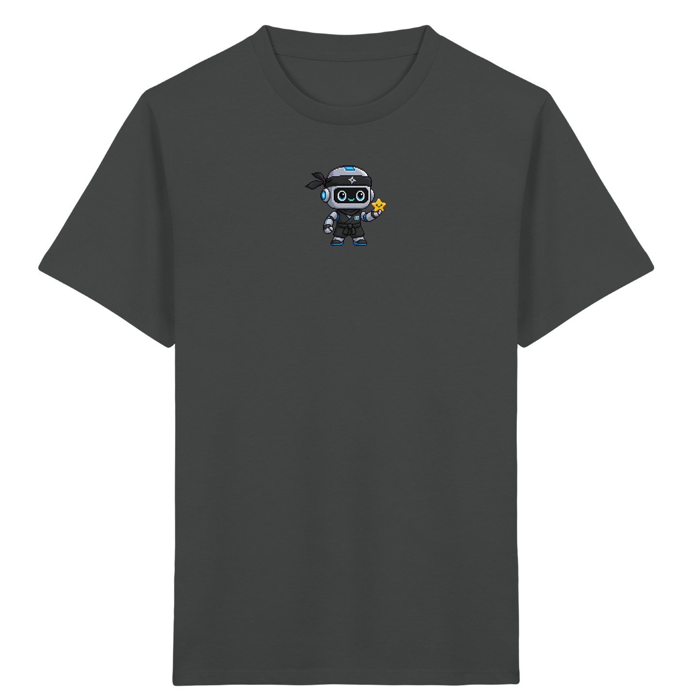 Roboter Ninja mit goldenem Stern - Kinder T-Shirt