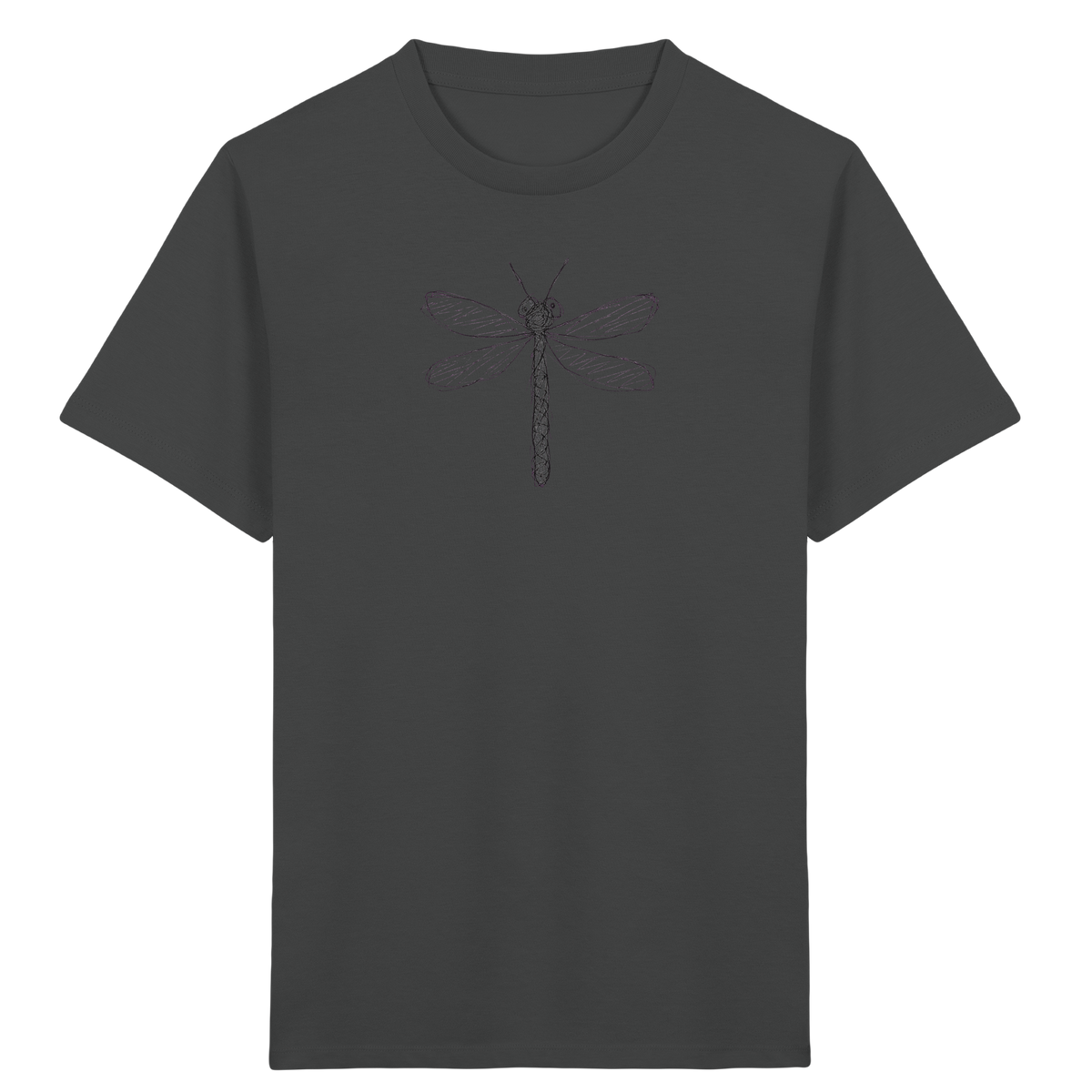 Libelle von oben gezeichnet - Kinder Bio T-Shirt