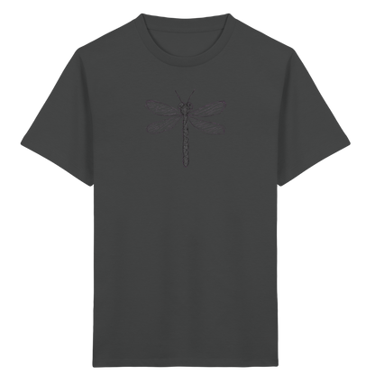 Libelle von oben gezeichnet - Kinder Bio T-Shirt