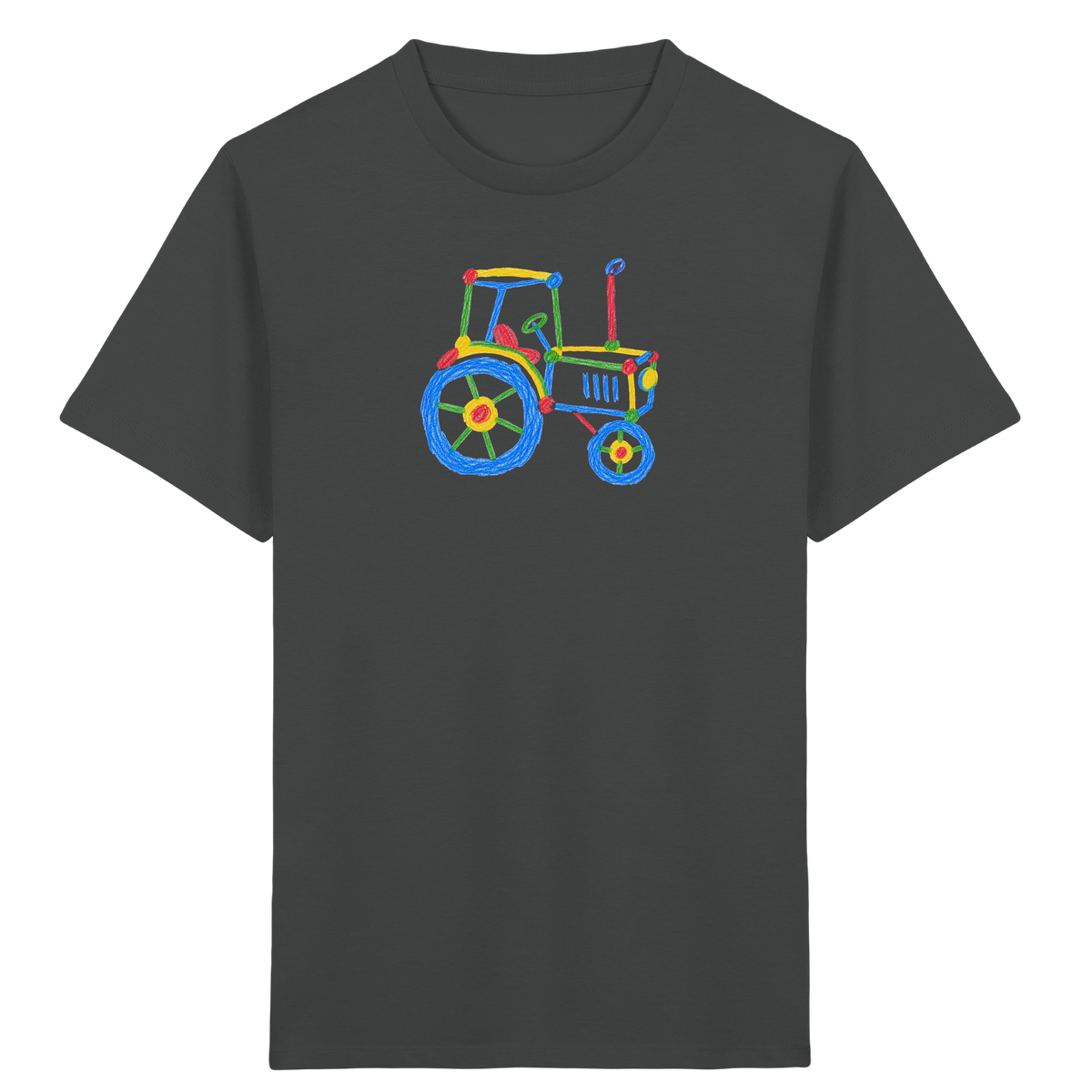 Bunter Kinder Traktor - Kinder Bio T-Shirt