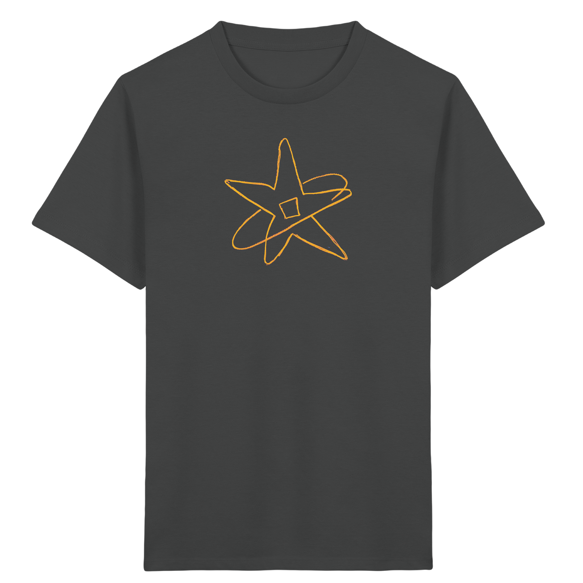 Goldgelber Wackelstern für Kinder - Kinder Bio T-Shirt