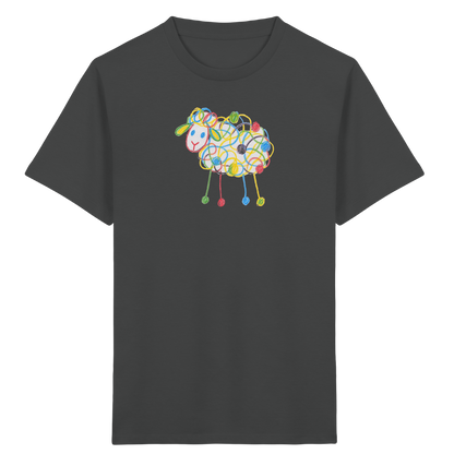 Buntes Farbpunkt-Schaf Shirt - Kinder Bio T-Shirt