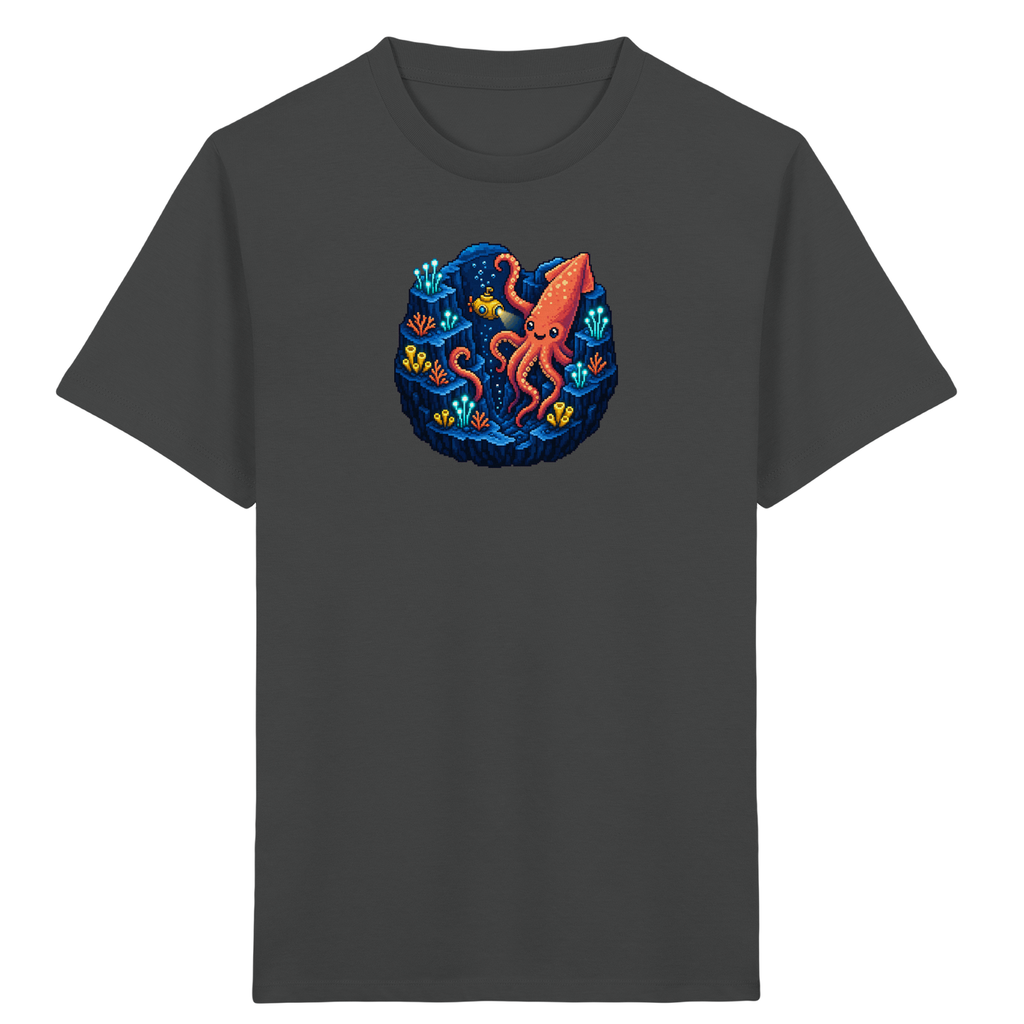 Abenteuer Tintenfisch im Retro Look - Kinder Bio T-Shirt
