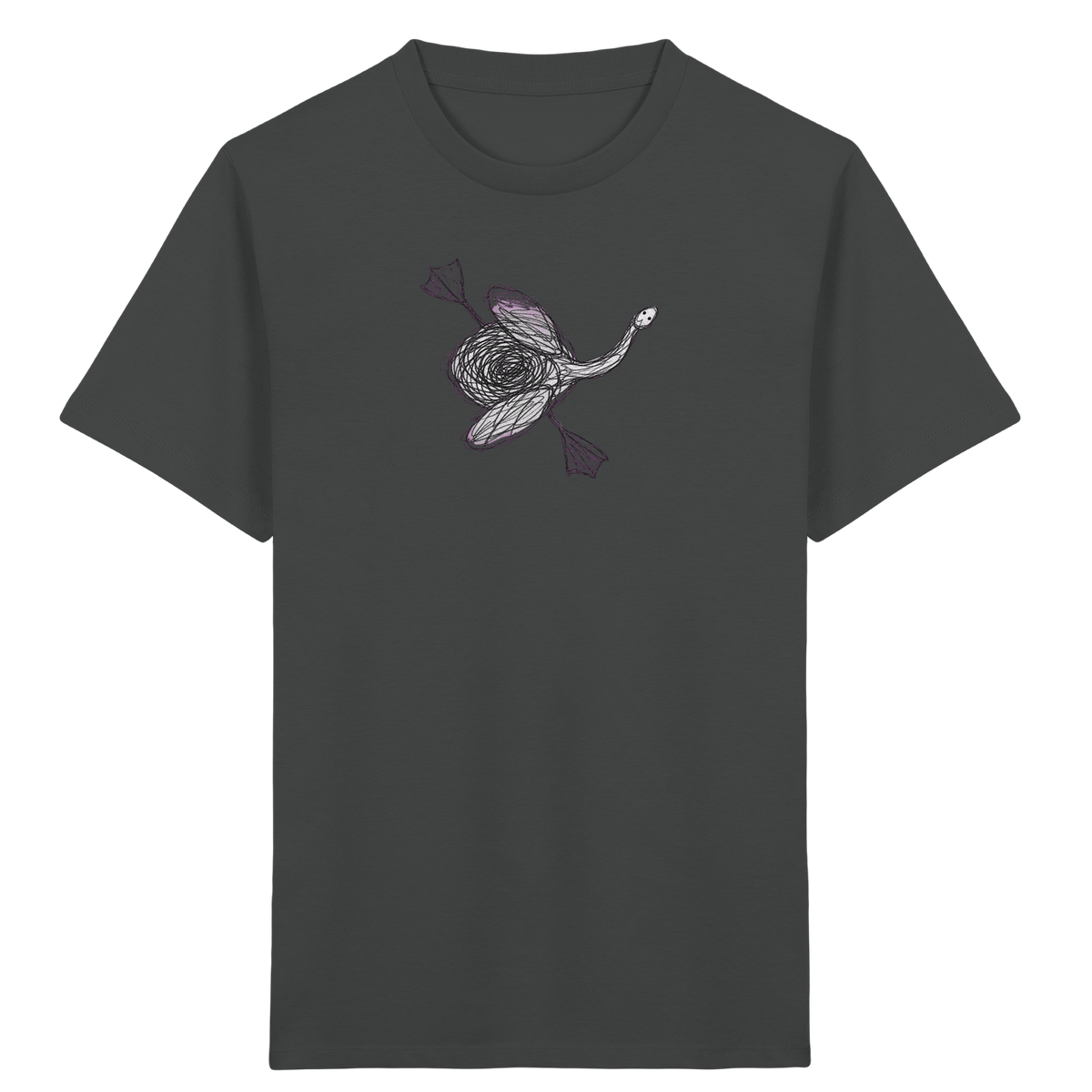 Schwan von oben Kritzelmotiv - Kinder Bio T-Shirt