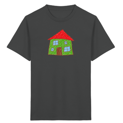 Grünes Haus mit vier Fenstern - Kinder Bio T-Shirt