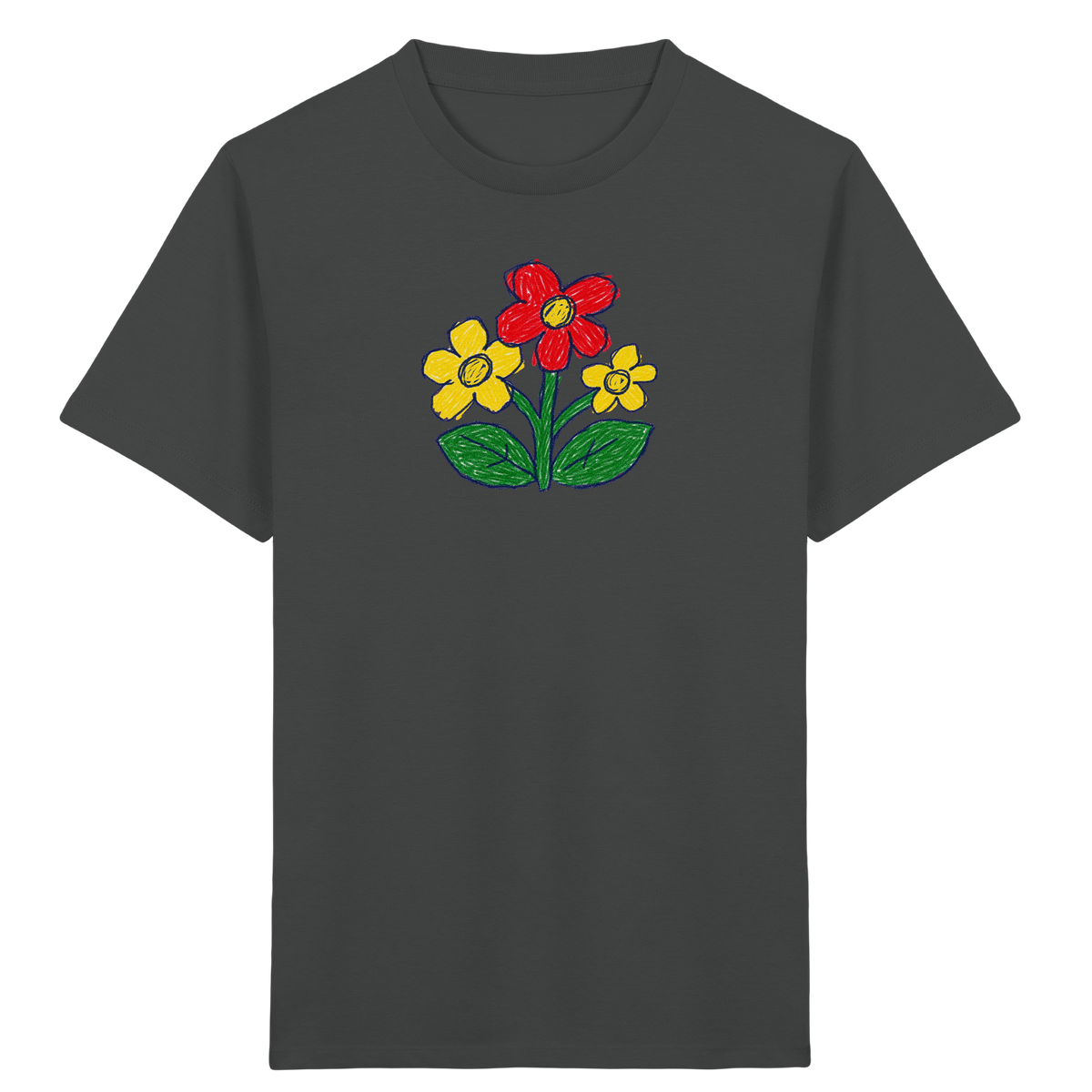 Kritzel-Dreiblüte Kinder T-Shirt - Kinder Bio T-Shirt