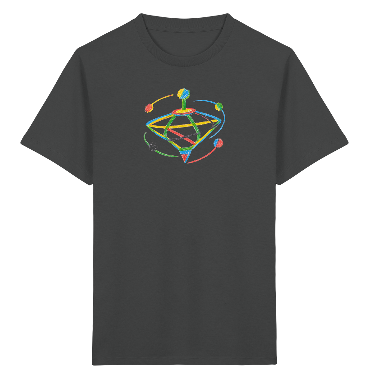 Bunter Farbpunkt Kreisel - Kinder Bio T-Shirt