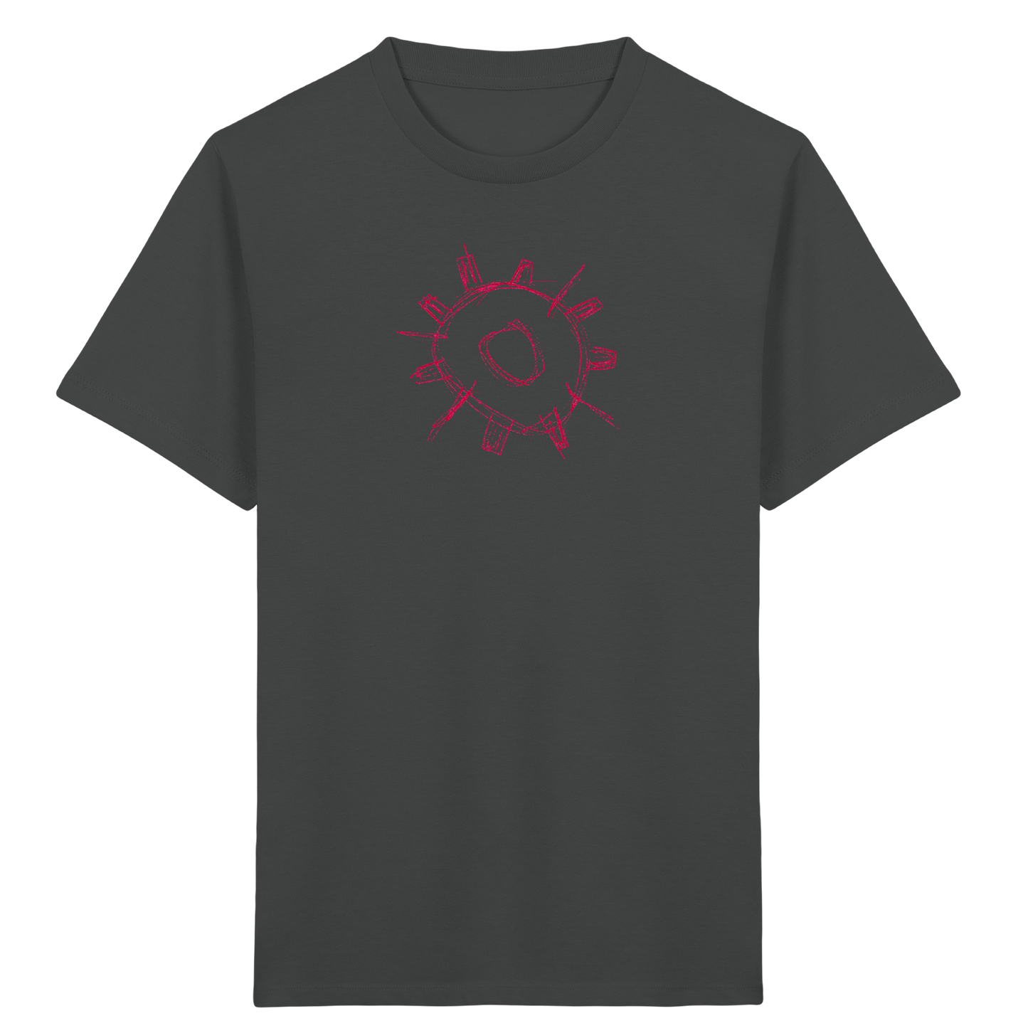 Karminrotes Zackenrad Kinder T-Shirt - Kinder Bio T-Shirt