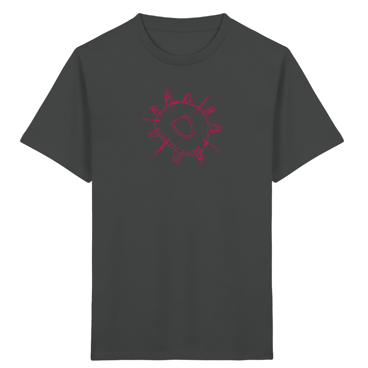 Karminrotes Zackenrad Kinder T-Shirt - Kinder Bio T-Shirt