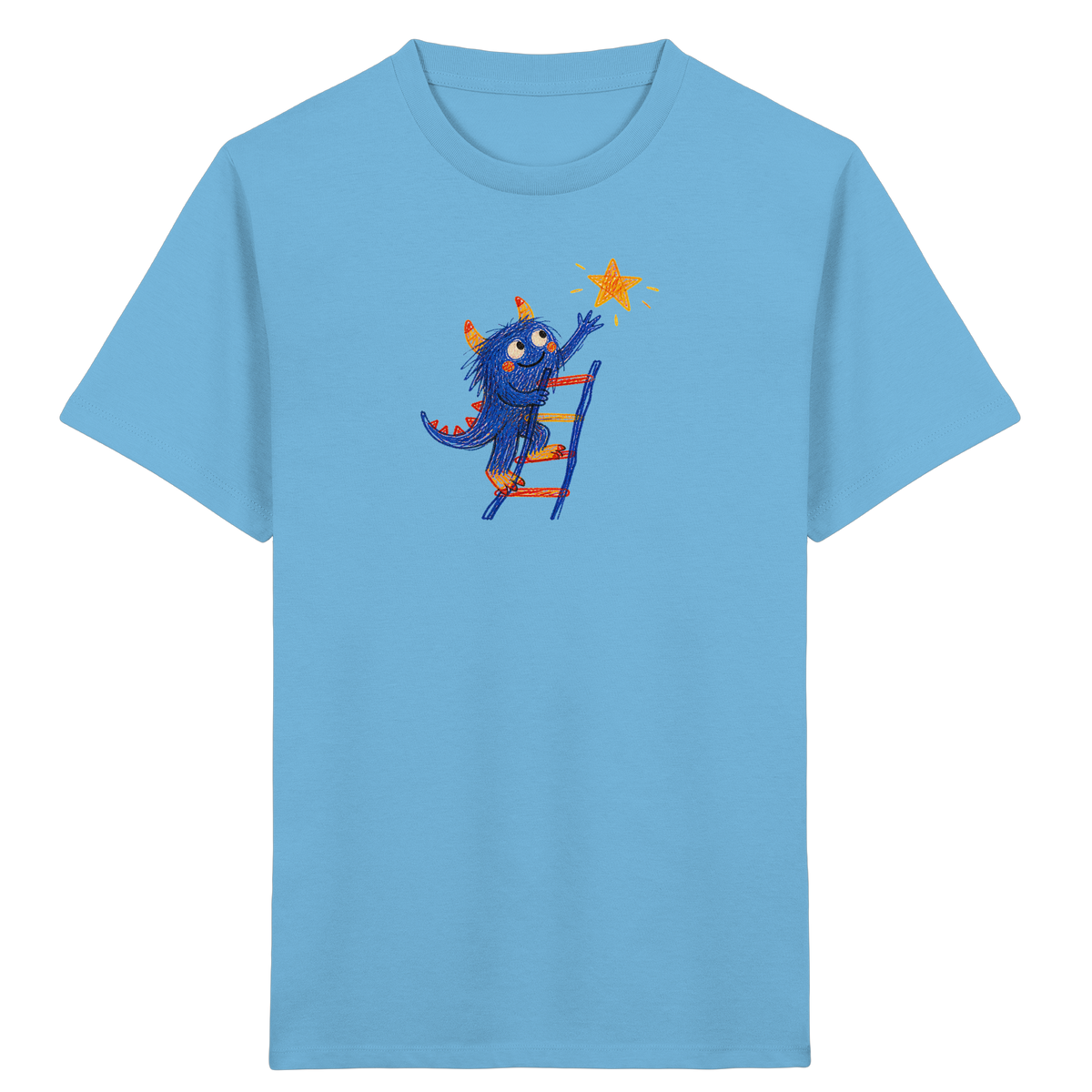 Monster auf der Sternenleiter - Kinder Bio T-Shirt