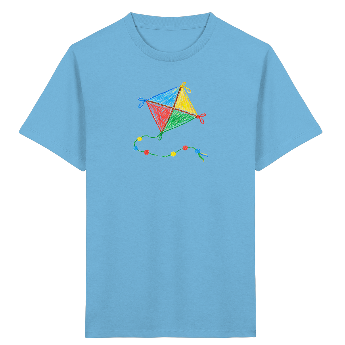 Bunter Drachen mit Knoten - Kinder Bio T-Shirt