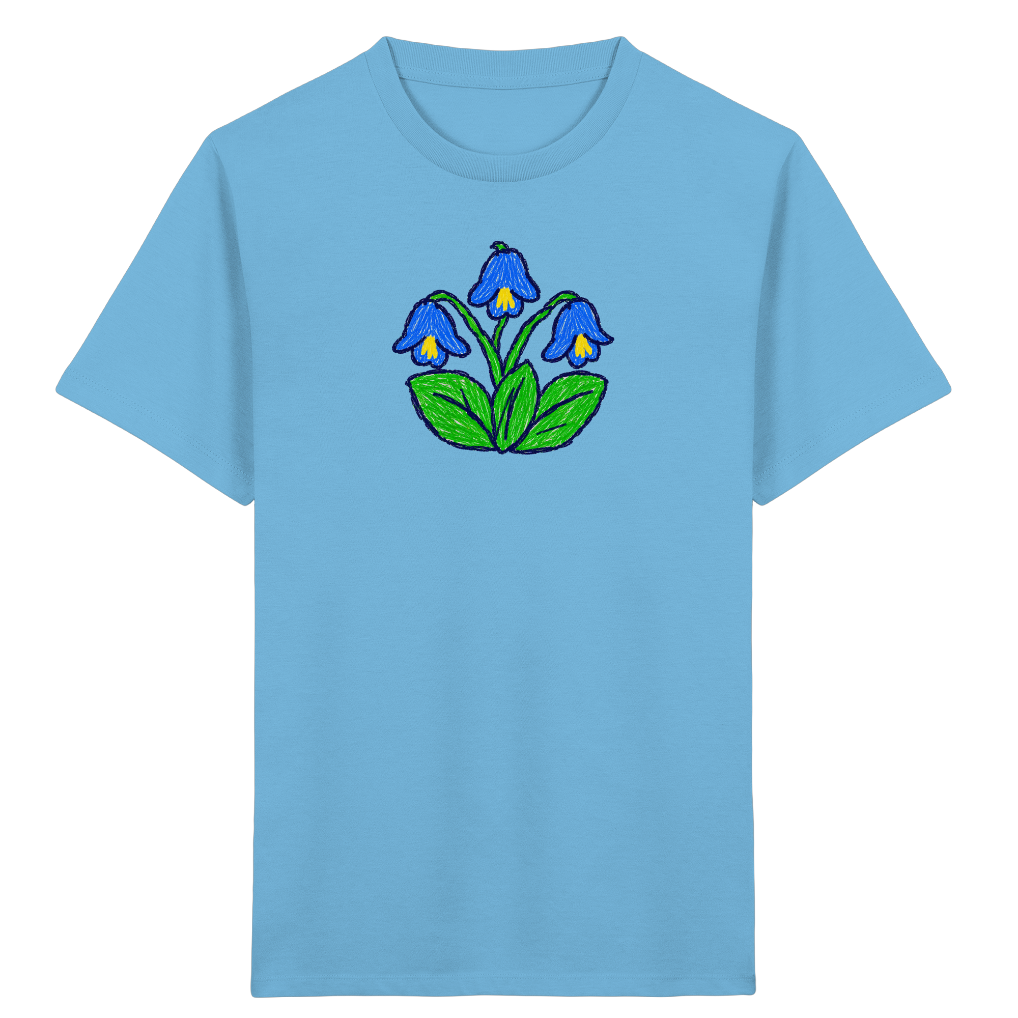 Kritzel-Glockenblume Kinder T-Shirt