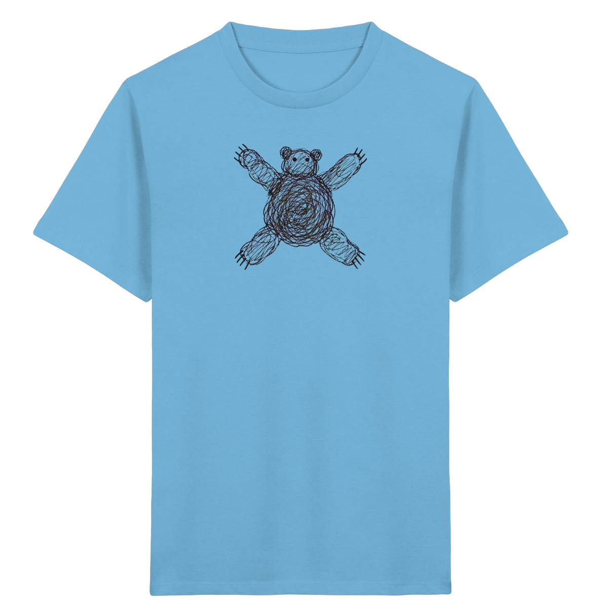 Bär von oben gezeichnet - Kinder Bio T-Shirt