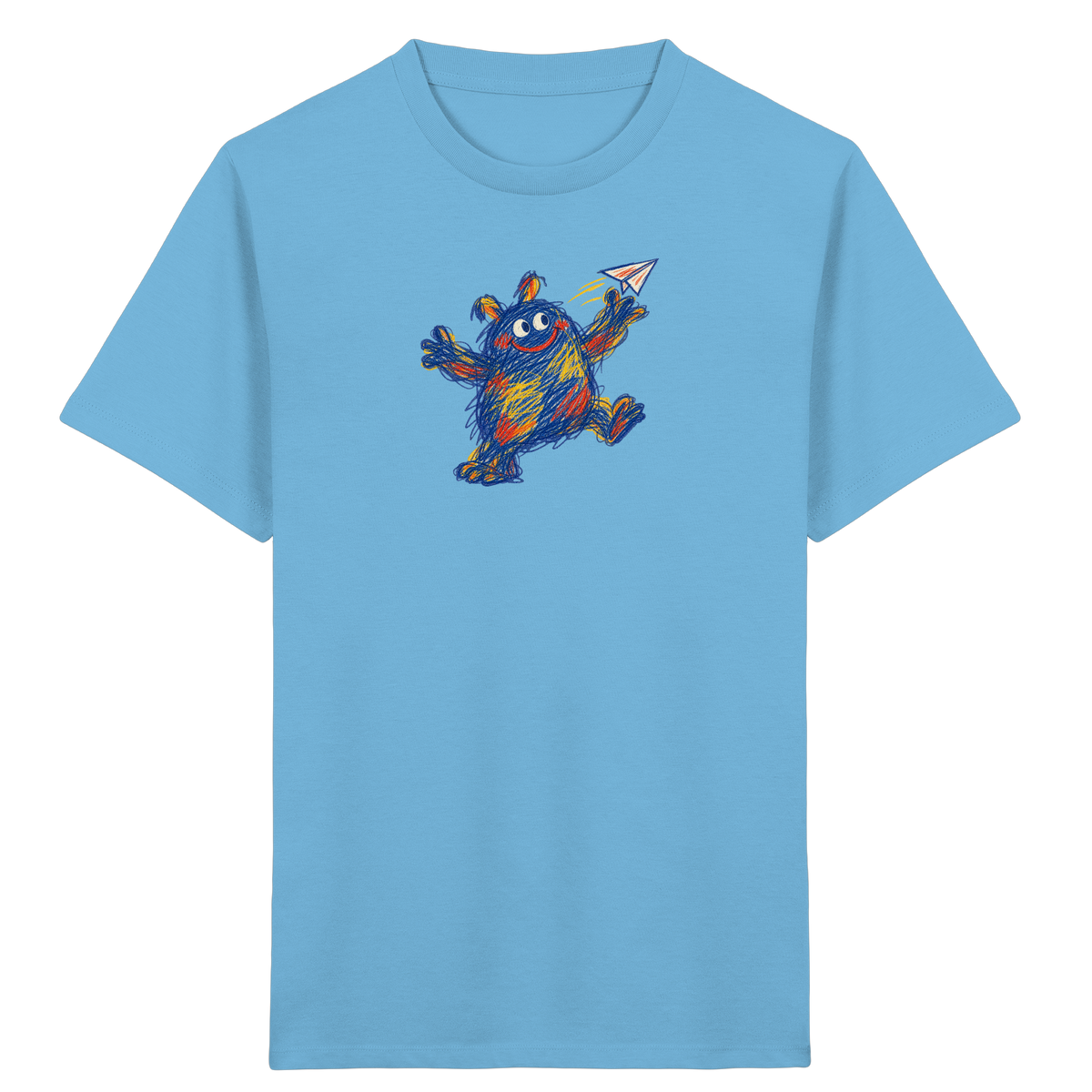 Papierfliegerwerfer Kritzelmonster Kinder Shirt - Kinder Bio T-Shirt