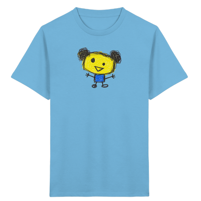 Kritzelkopf mit Doppeldutt - Kinder Bio T-Shirt