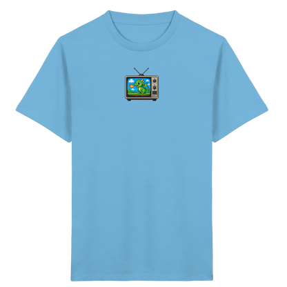 Pixel Drache im Retro TV Shirt - Kinder Bio T-Shirt