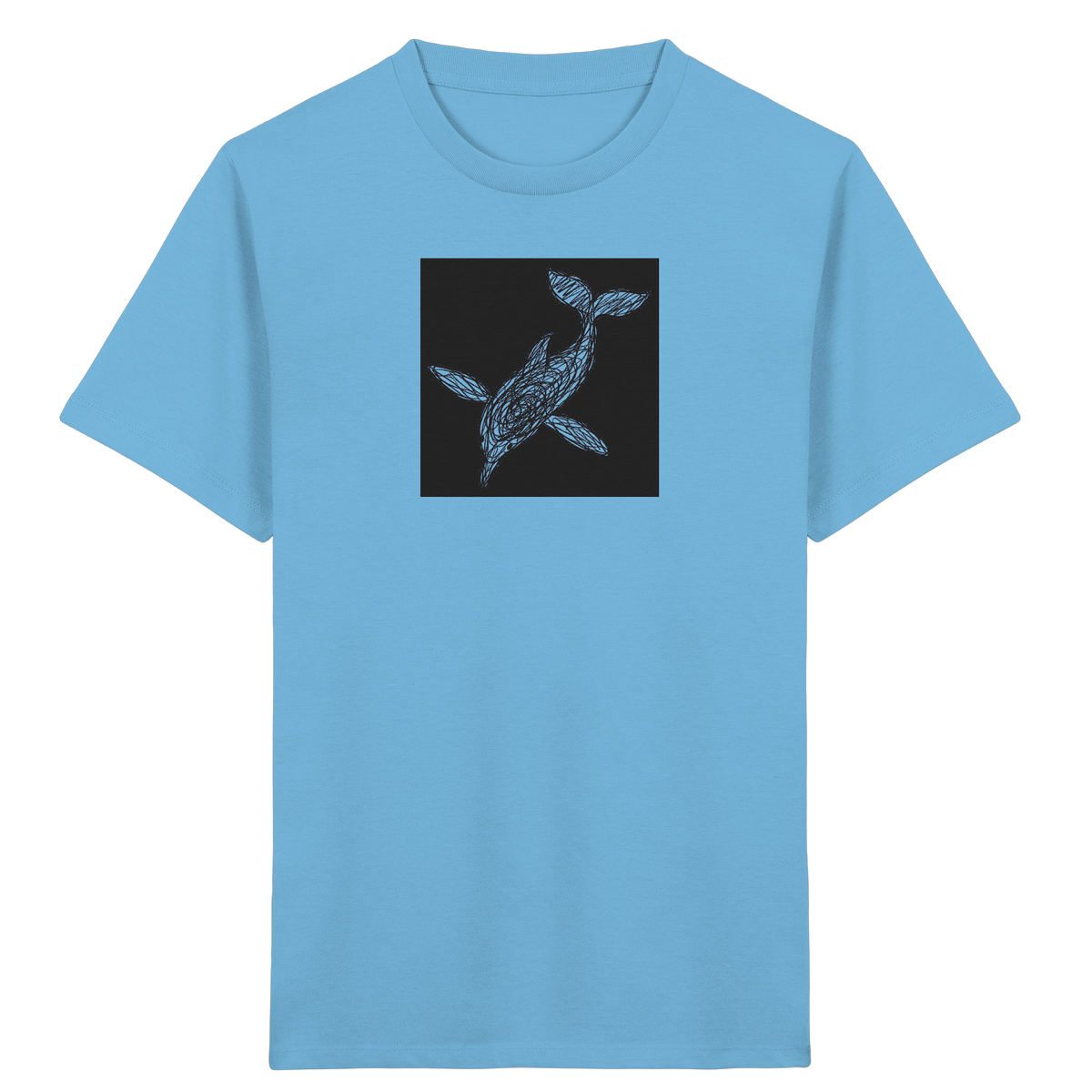 Delfin von oben - Kinder Bio T-Shirt