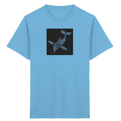 Delfin von oben - Kinder Bio T-Shirt