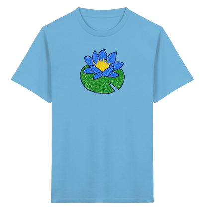 Kritzel Wasserlilie Kinder Shirt - Kinder Bio T-Shirt