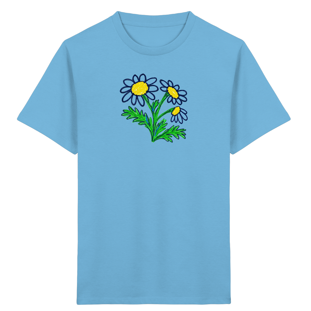 Kritzel-Kamille Kinder T-Shirt - Kinder Bio T-Shirt