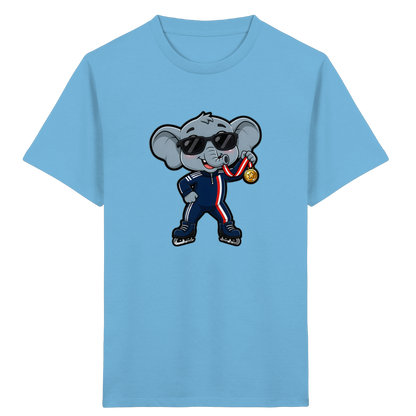 Eislaufender Elefant: Cooles T-Shirt für Kinder - Kinder Bio T-Shirt