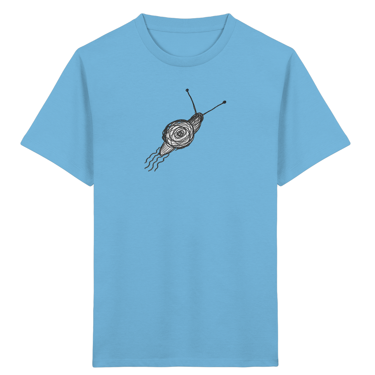 Schnecke von oben Kinderzeichnung - Kinder Bio T-Shirt