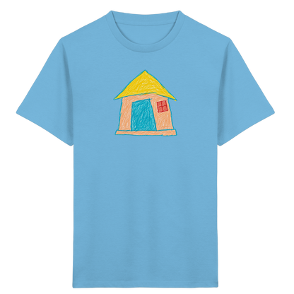 Pfirsichfarbenes Türhaus für Kinder - Kinder Bio T-Shirt