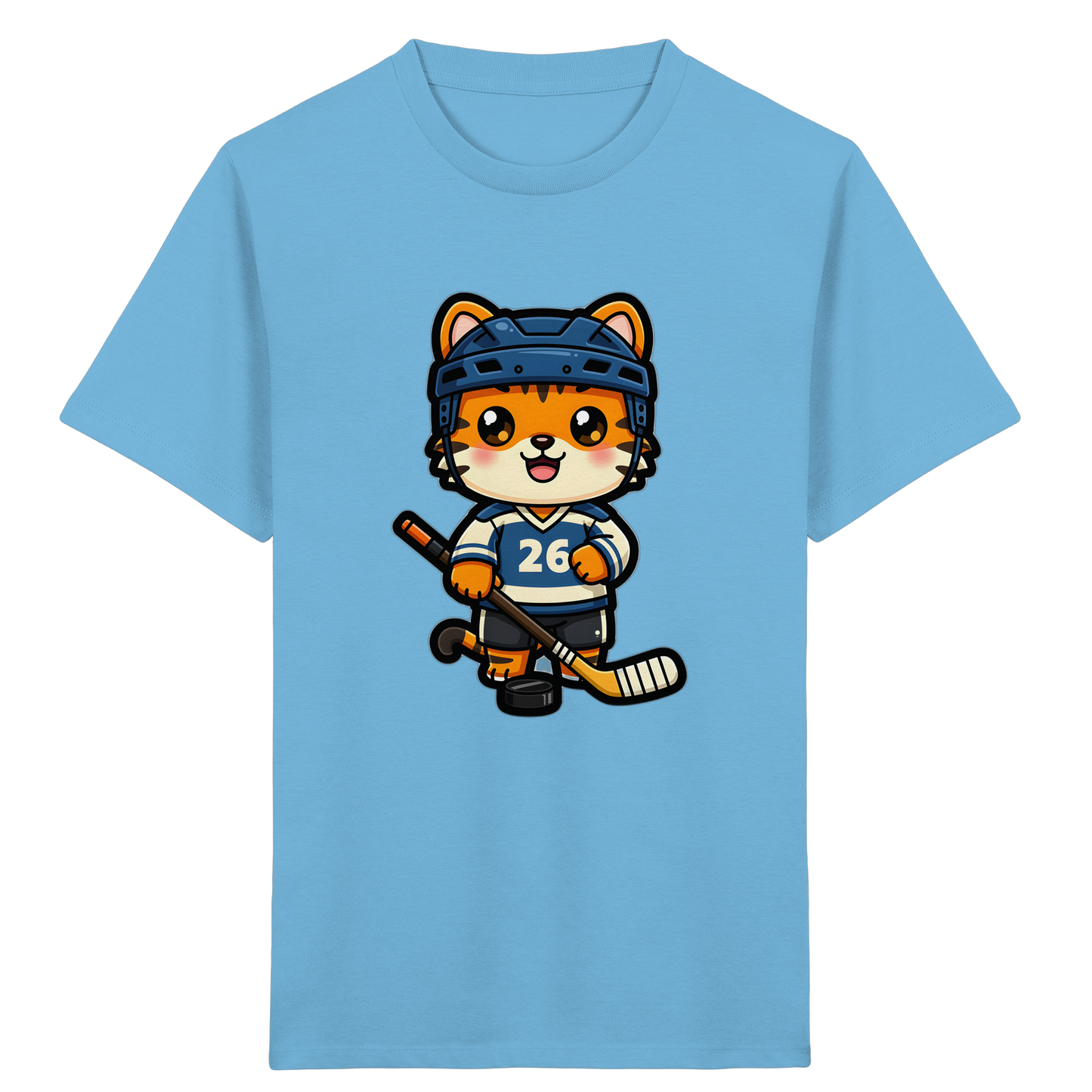 Tiger Eishockey Spieler Kinder T-Shirt - Kinder Bio T-Shirt