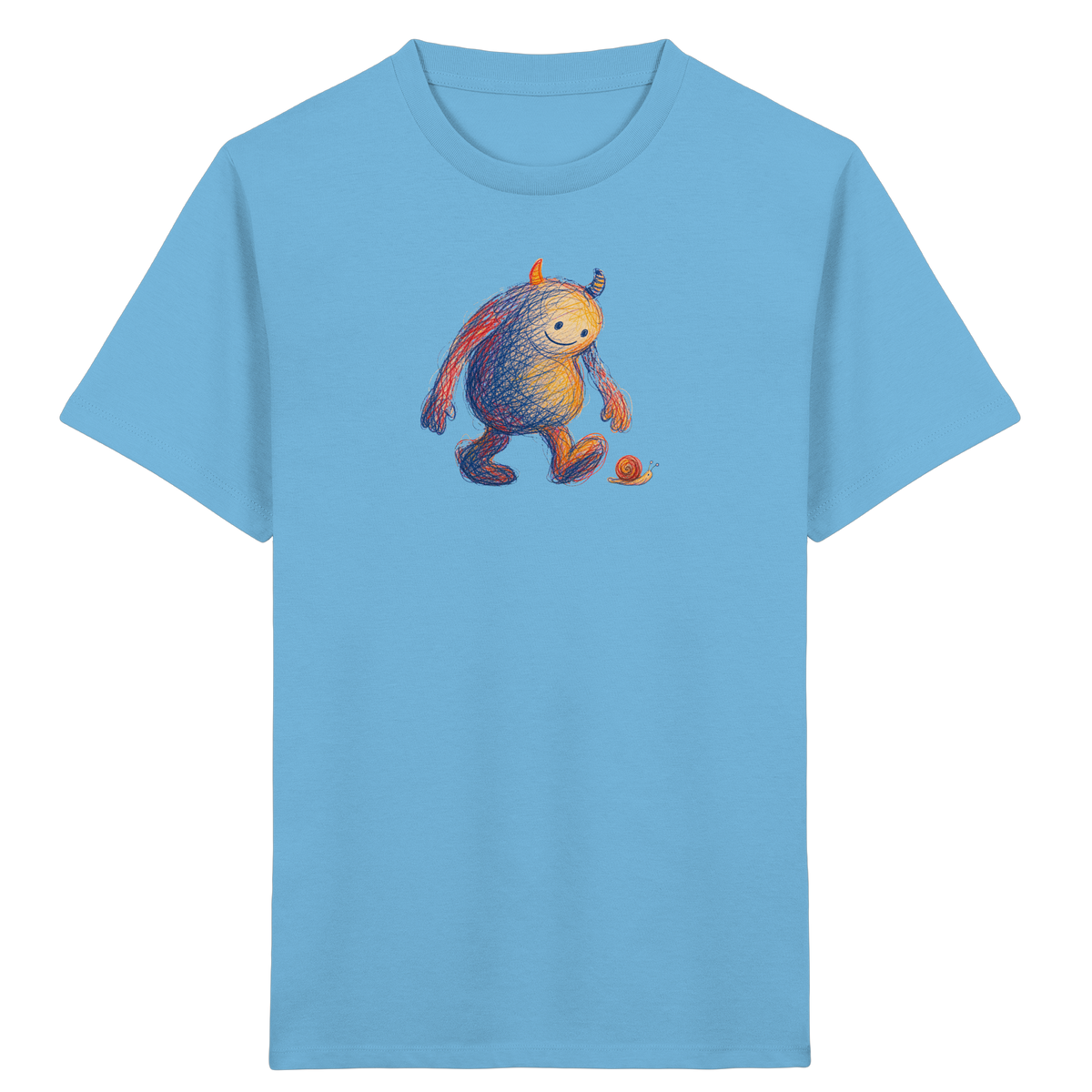 Schneckenfreund Monster Kinder T-Shirt - Kinder Bio T-Shirt