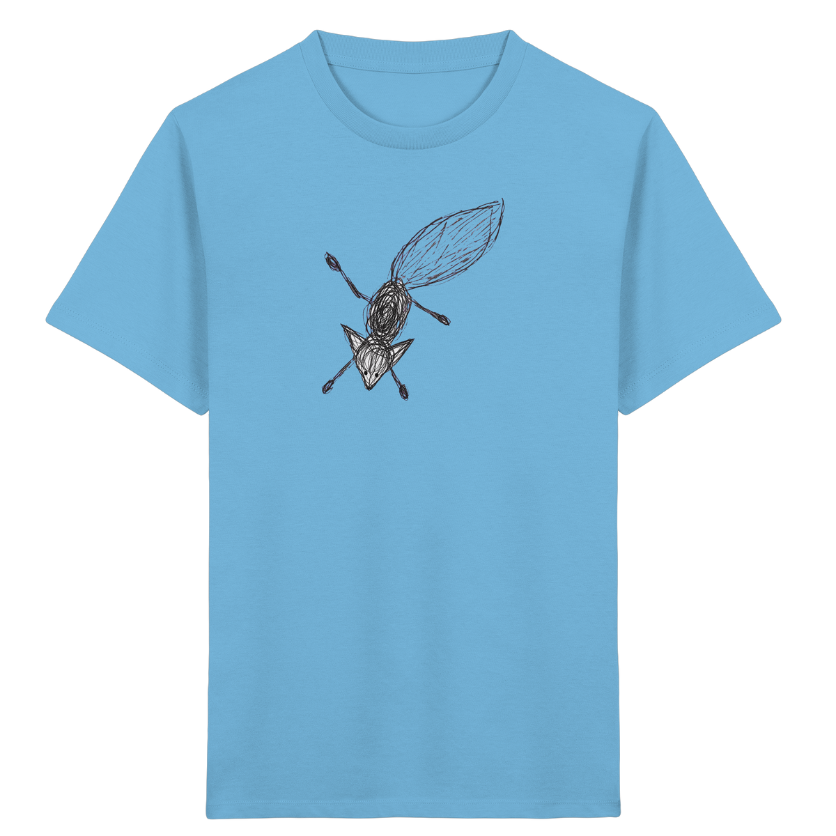 Fuchs von oben gezeichnet - Kinder Bio T-Shirt