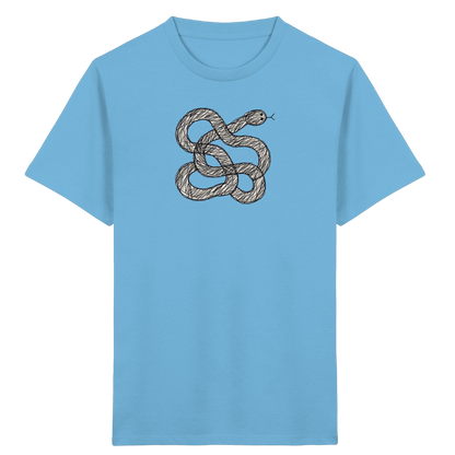 Schlange von oben gezeichnet - Kinder Bio T-Shirt