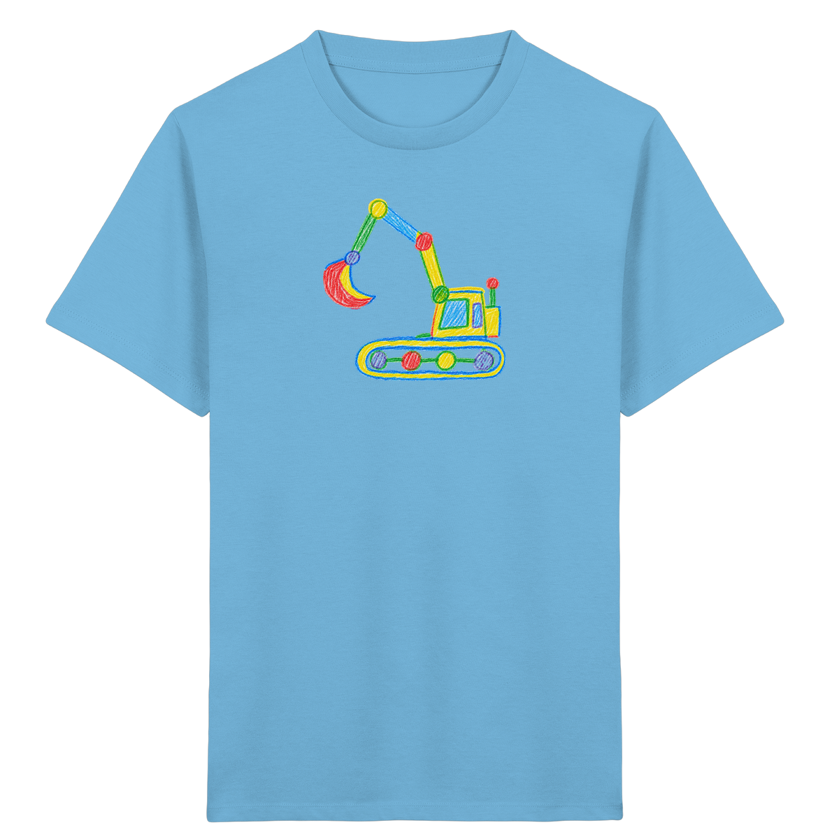 Bunter Punkt Bagger - Kinder Bio T-Shirt