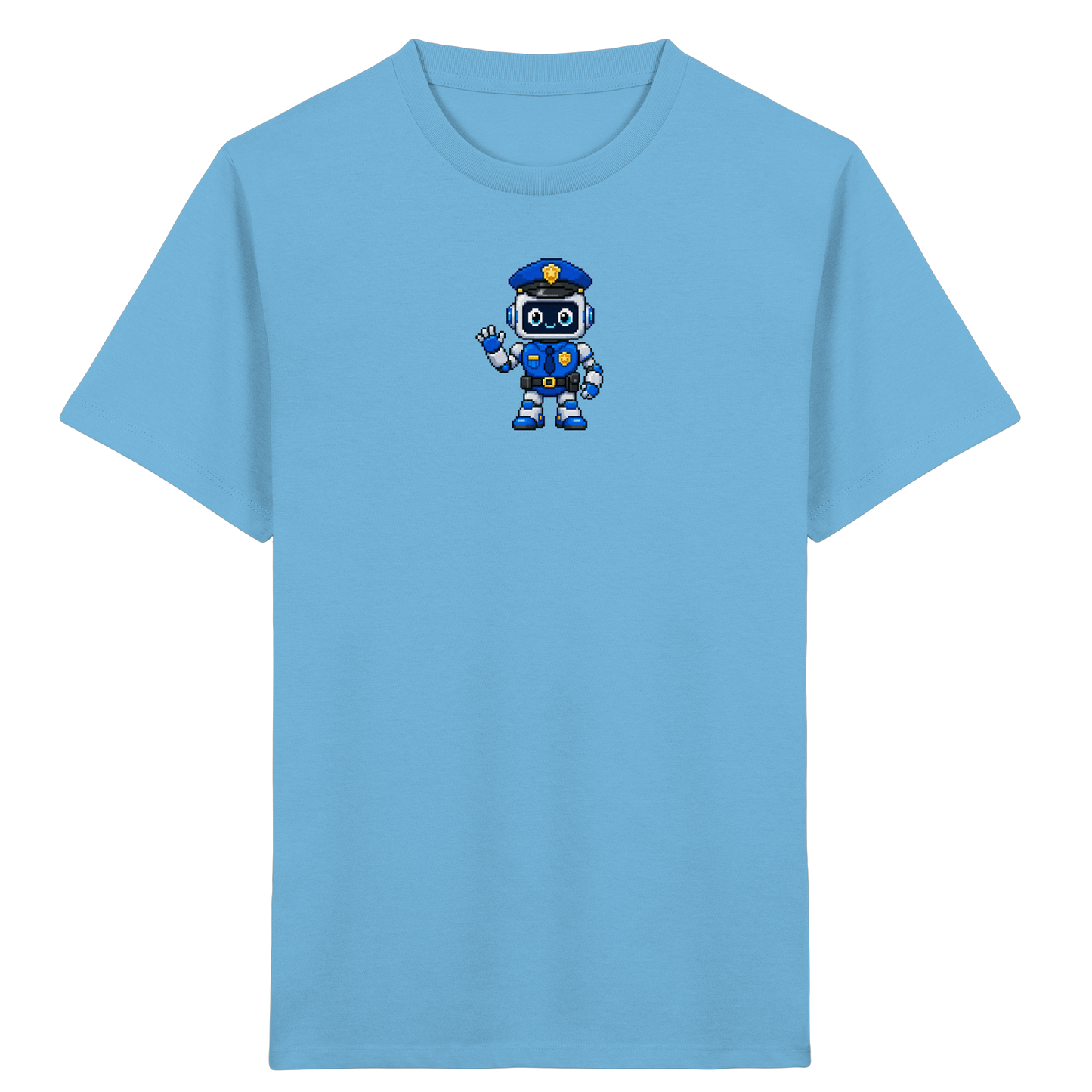 Pixel Roboter Polizei: Winkendes Kinder-T-Shirt - Kinder T-Shirt