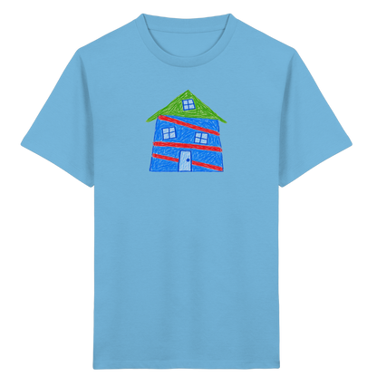 Blaues Balkenhaus Kinder T-Shirt - Kinder Bio T-Shirt