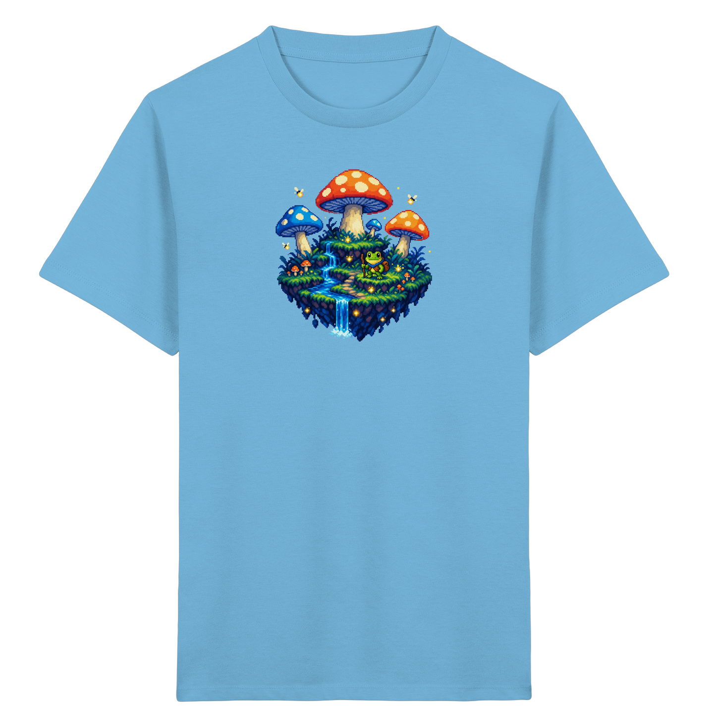 Magisches Pixel Abenteuer Frosch Shirt - Kinder Bio T-Shirt