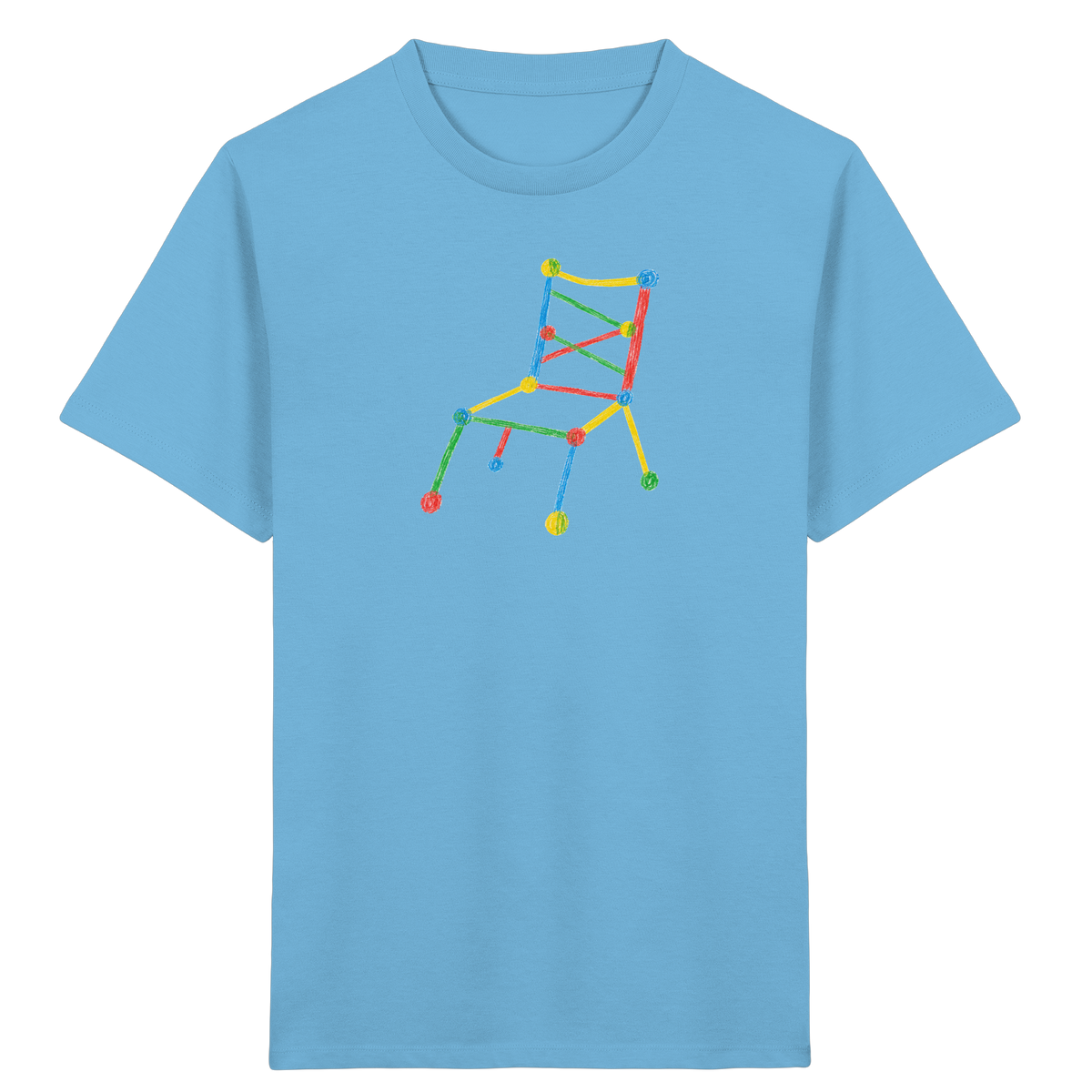 Bunter Kritzelstuhl für Kinder - Kinder Bio T-Shirt