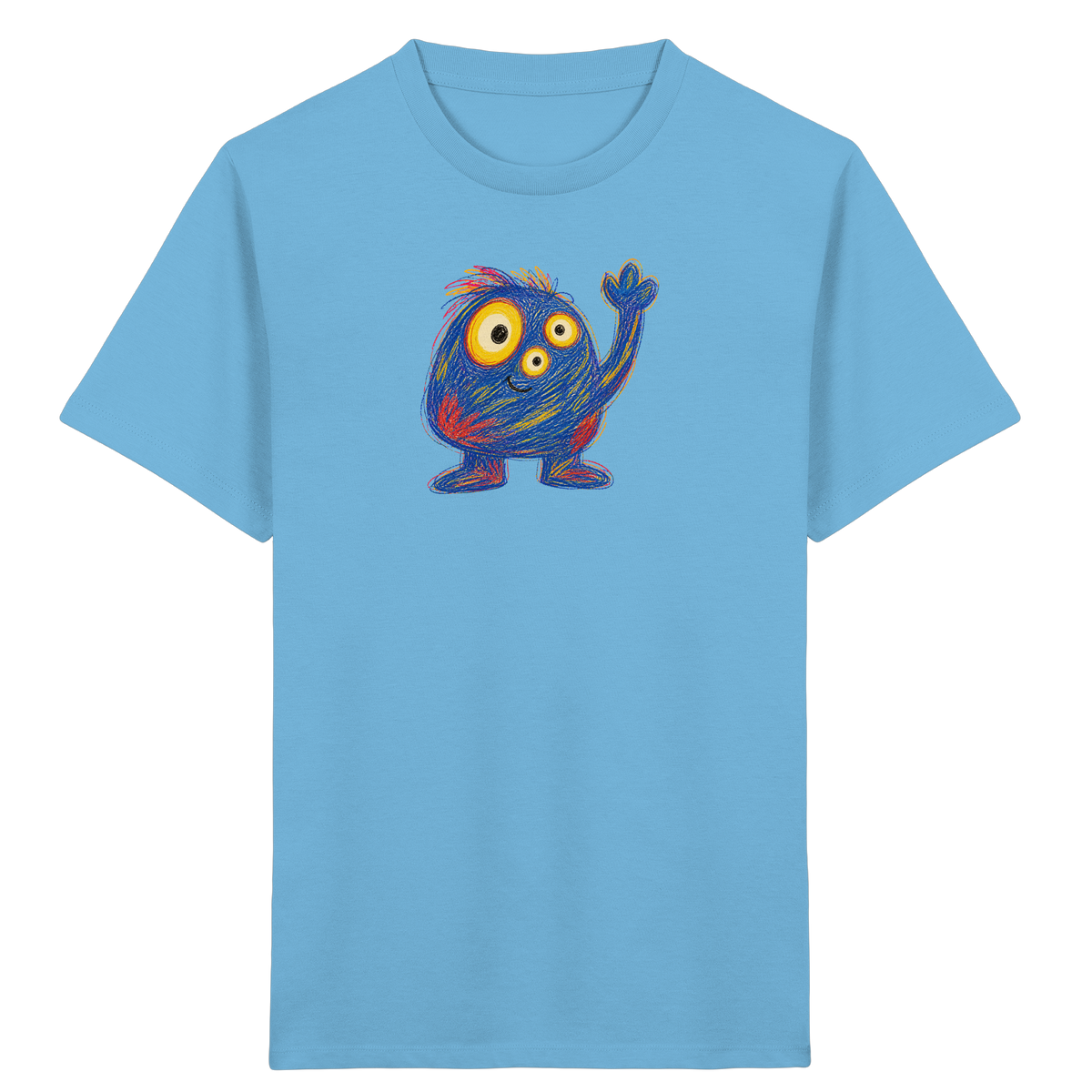Dreiäuglein winkt fröhlich - Kinder Bio T-Shirt