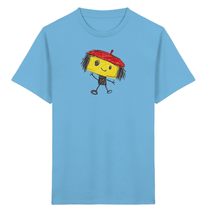 Kritzelkopf mit roter Mütze - Kinder Bio T-Shirt