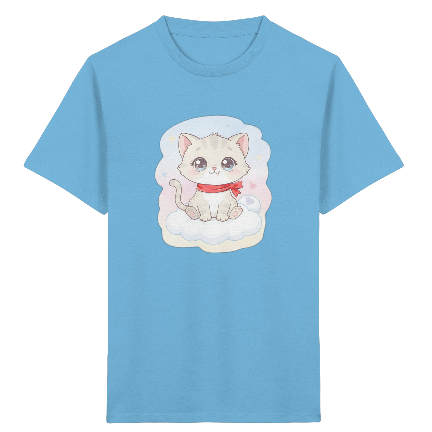 Katze auf Wolke: Süßes Mädchen T-Shirt