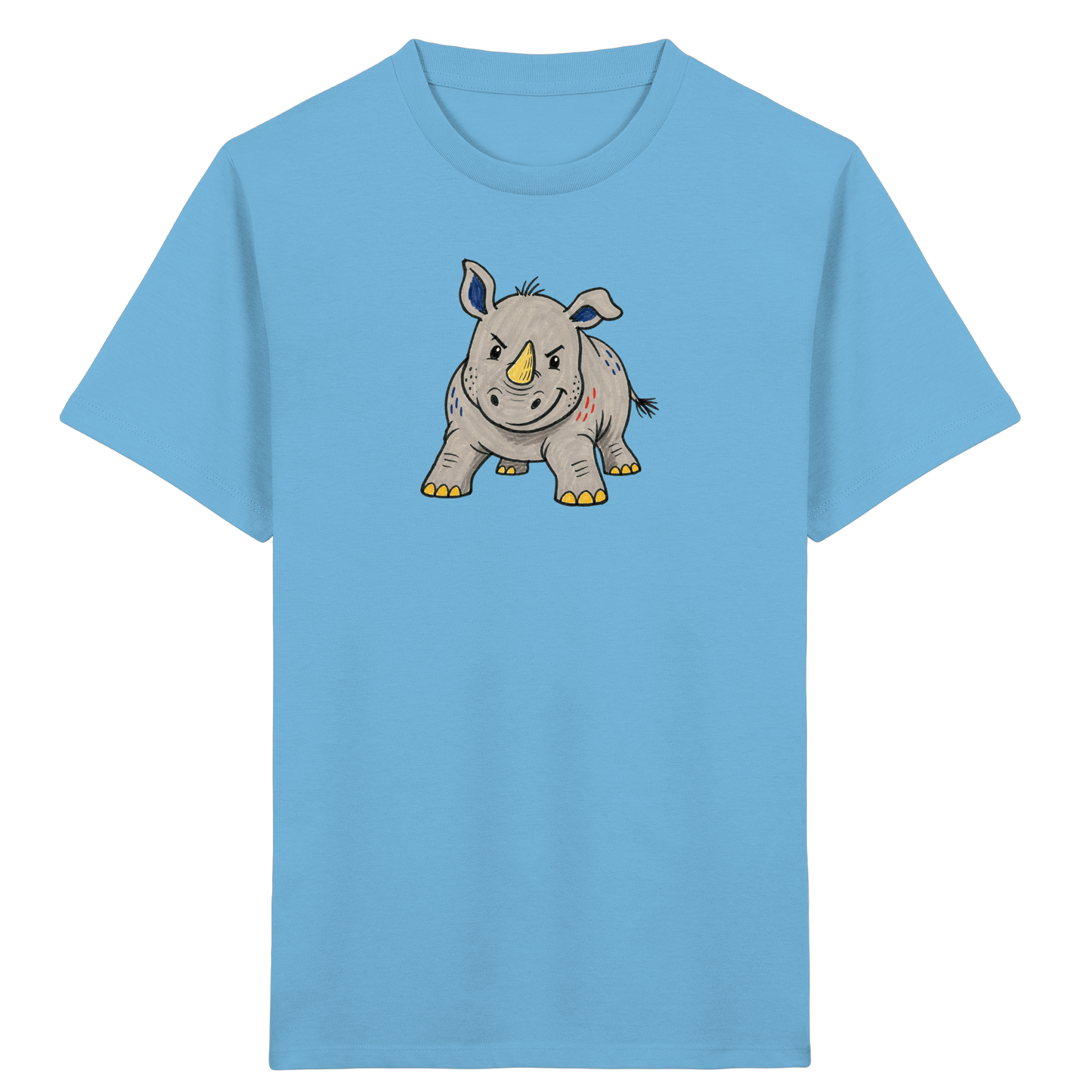 Cooles Nashorn T-Shirt fuer Wildfaenge - Kinder Bio T-Shirt